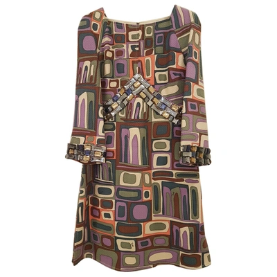 Pre-owned Emilio Pucci Wool Mini Dress In Multicolour