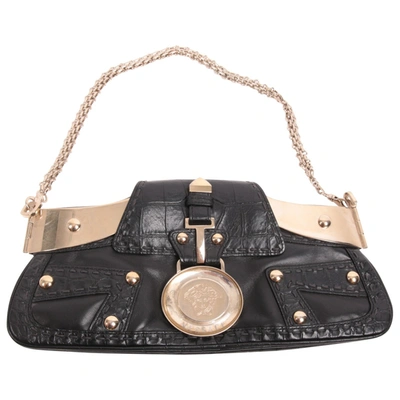 Pre-owned Versace Leather Mini Bag In Black