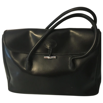 Pre-owned Longchamp Black Leather Handbags