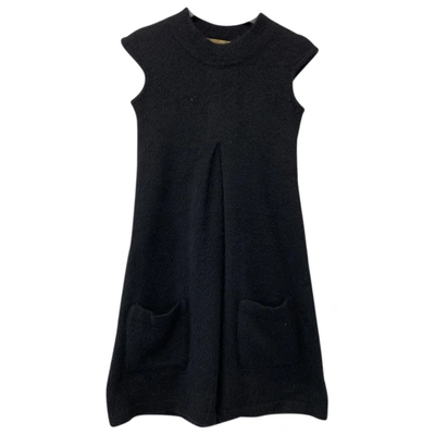 Pre-owned Aniye By Wool Mid-length Dress In Black