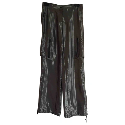 Pre-owned Moschino Cheap And Chic Silk Trousers In Silver