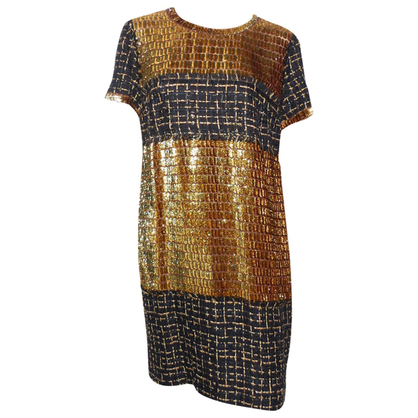 Pre-owned Chanel Gold Dress | ModeSens