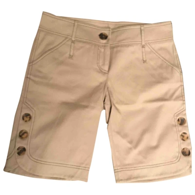Pre-owned Valentino Camel Cotton Shorts