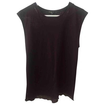 Pre-owned Maje Burgundy Polyester Top
