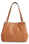 Michael Michael Kors Large Raven Leather Tote - Brown In Acorn