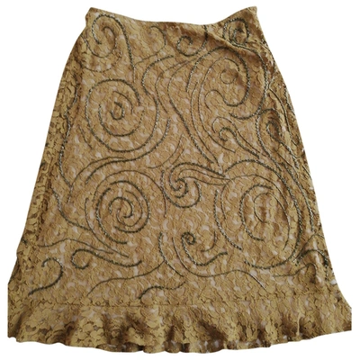Pre-owned Alberta Ferretti Mid-length Skirt In Khaki