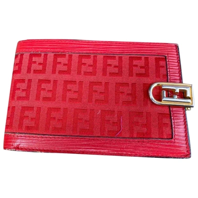 Pre-owned Fendi Cloth Purse In Red