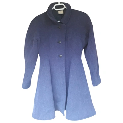 Pre-owned Fendi Wool Coat In Purple