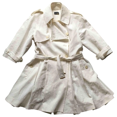 Pre-owned Fendi White Cotton Trench Coats