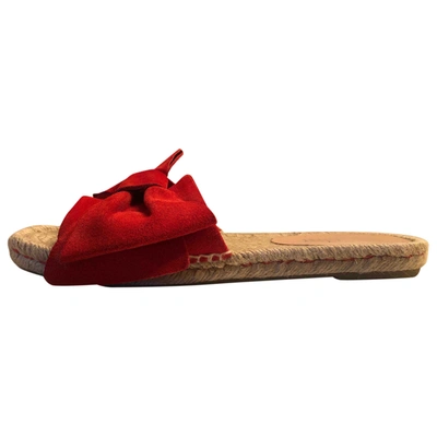 Pre-owned Pollini Leather Espadrilles In Red