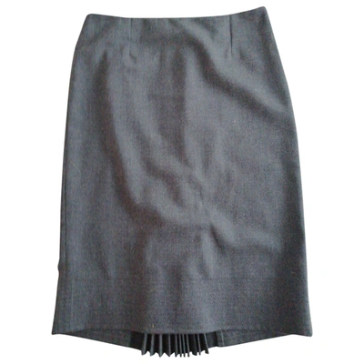 Pre-owned Blumarine Wool Mid-length Skirt In Grey