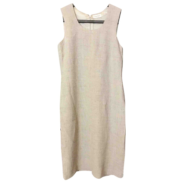 calvin klein linen dress