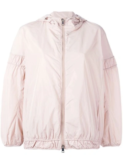 Moncler Jarosse Hooded Lightweight Jacket In Pink