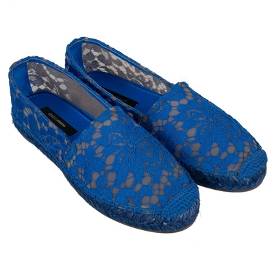 Pre-owned Dolce & Gabbana Blue Synthetic Espadrilles