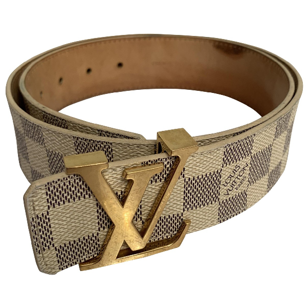 Pre-Owned Louis Vuitton White Cloth Belt | ModeSens