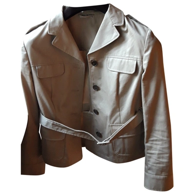 Pre-owned Miu Miu Beige Cotton Jacket