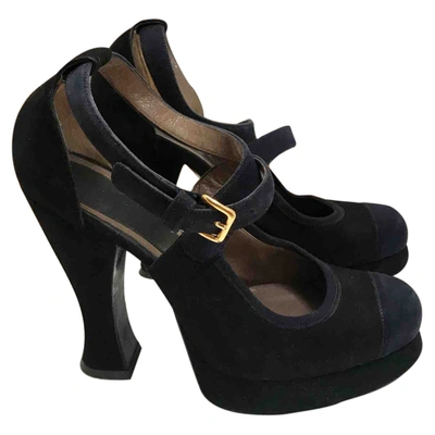 Pre-owned Marni Blue Velvet Heels