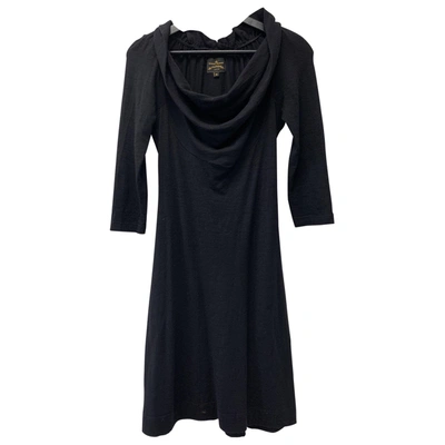 Pre-owned Vivienne Westwood Anglomania Wool Mid-length Dress In Black