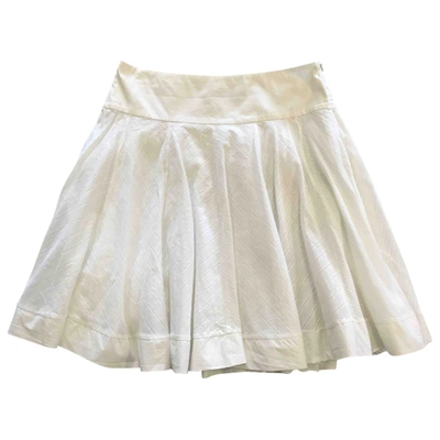 Pre-owned Blumarine Mini Skirt In White
