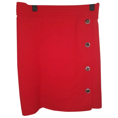 Pre-owned Valentino Red Wool Skirt