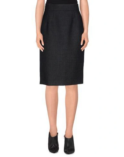 Dolce & Gabbana Knee Length Skirt In Steel Grey
