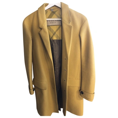 Pre-owned Burberry Yellow Wool Coats