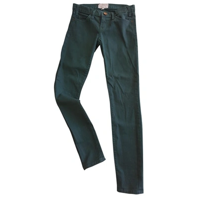 Pre-owned Current Elliott Slim Jeans In Green