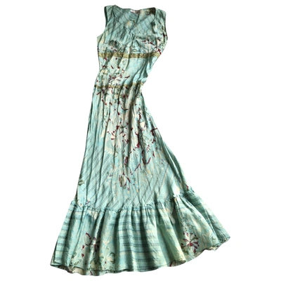 Pre-owned Stella Forest Silk Maxi Dress In Green