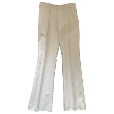 Pre-owned Gucci Straight Pants In White