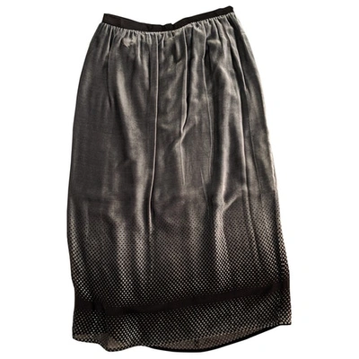 Pre-owned Antipodium Maxi Skirt In Silver