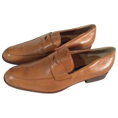 Pre-owned Fratelli Rossetti Leather Flats In Camel