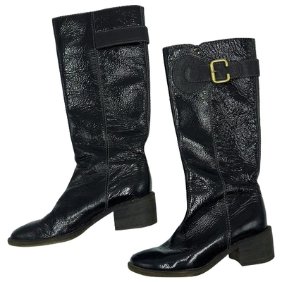 Pre-owned Chloé Black Patent Leather Boots