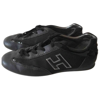 Pre-owned Hogan Leather Trainers In Black