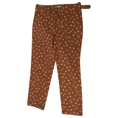 Pre-owned Marni Trousers In Camel