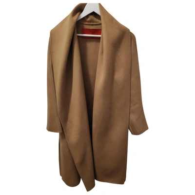 Pre-owned Carolina Herrera Camel Wool Coat