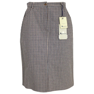 Pre-owned Aquascutum Mid-length Skirt In Blue