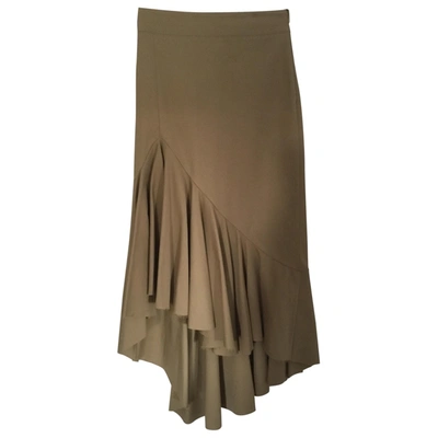 Pre-owned Erika Cavallini Maxi Skirt In Camel