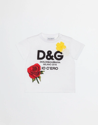 Dolce & Gabbana T-shirt With "io C'ero" Print In Italian | ModeSens