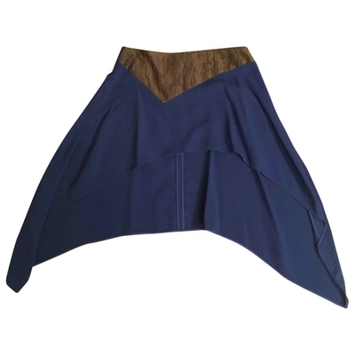 Pre-owned Antonio Berardi Mini Skirt In Blue