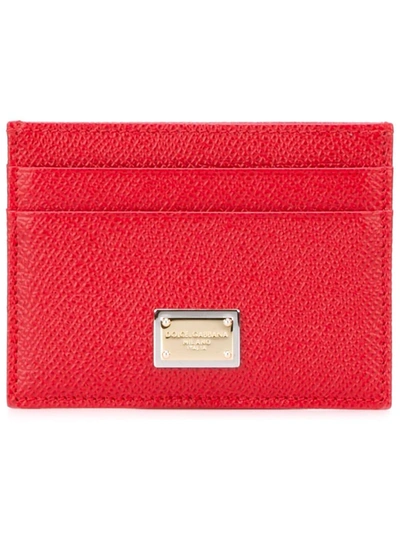 Dolce & Gabbana 'dauphine' Cardholder In Red