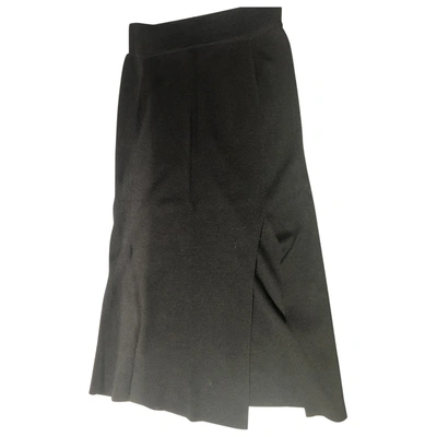 Pre-owned 81 Hours Wool Mid-length Skirt In Black