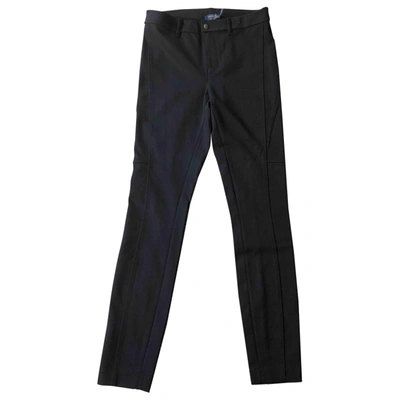 Pre-owned Polo Ralph Lauren Black Cotton Trousers