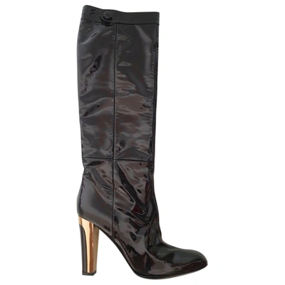 Pre-owned Barbara Bui Patent Leather Boots In Black