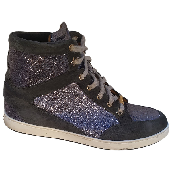 jimmy choo glitter trainers