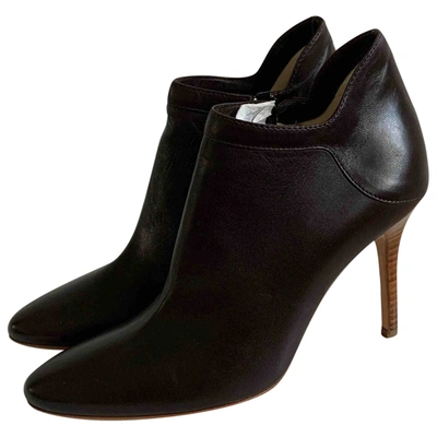 Pre-owned Rupert Sanderson Leather Ankle Boots In Brown