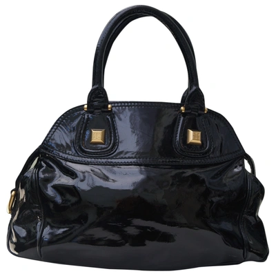 Pre-owned Givenchy Nightingale Patent Leather Handbag In Black