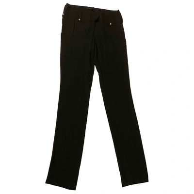 Pre-owned Anthony Vaccarello Carot Trousers In Black