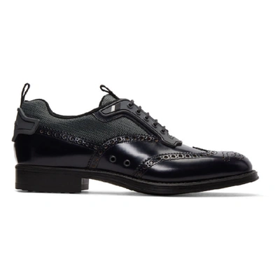 Prada Runway Hybrid Wing-tip Oxford Sneaker, Black | ModeSens