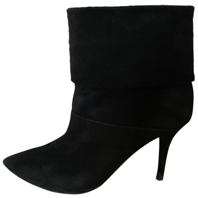 Pre-owned Aquazzura Ankle Boots In Black