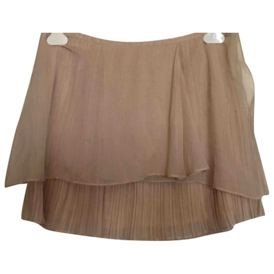 Pre-owned Vanessa Bruno Mini Skirt In Beige